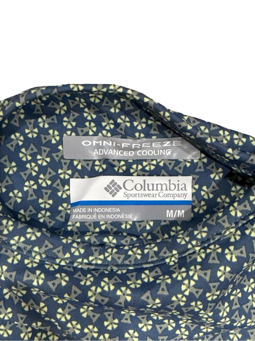 ✨ Columbia PFG Omni-Freeze Freezer Tank Dress Blue Gray Floral Size Medium - Picture 6 of 7